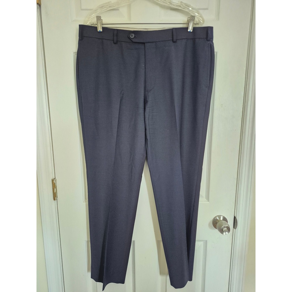 Brooks Brothers Regent Fit Navy Blue Wool Blend Dress Pants Mens W38 L30